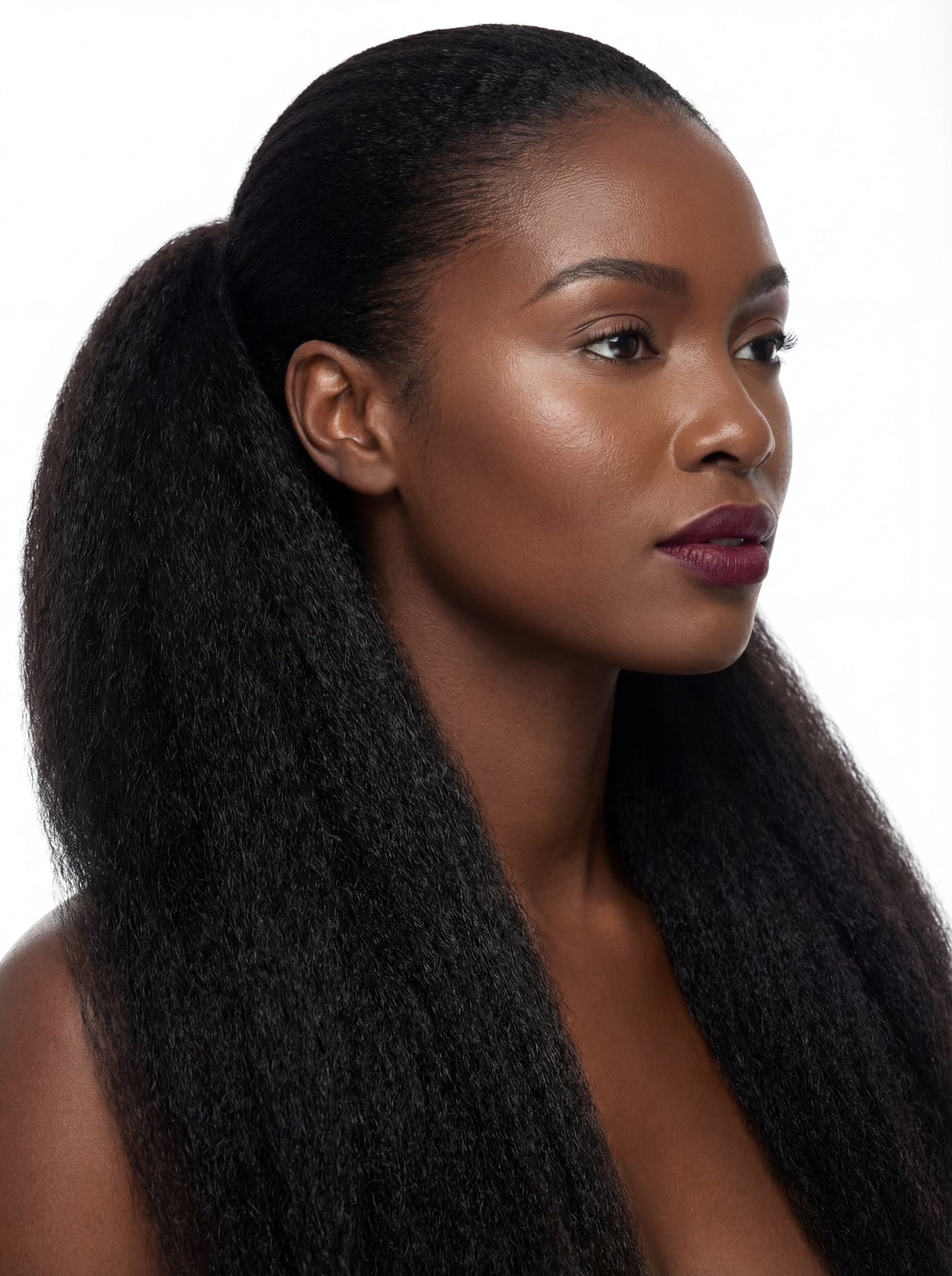 Natural Kinky Straight Hair – Thick, Realistic Texture